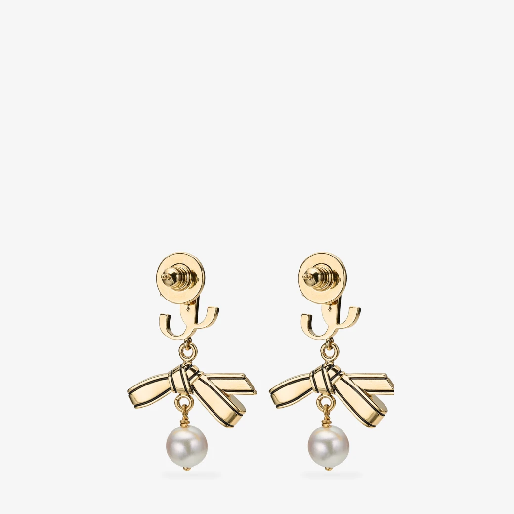 Ribbon Pearl Earring