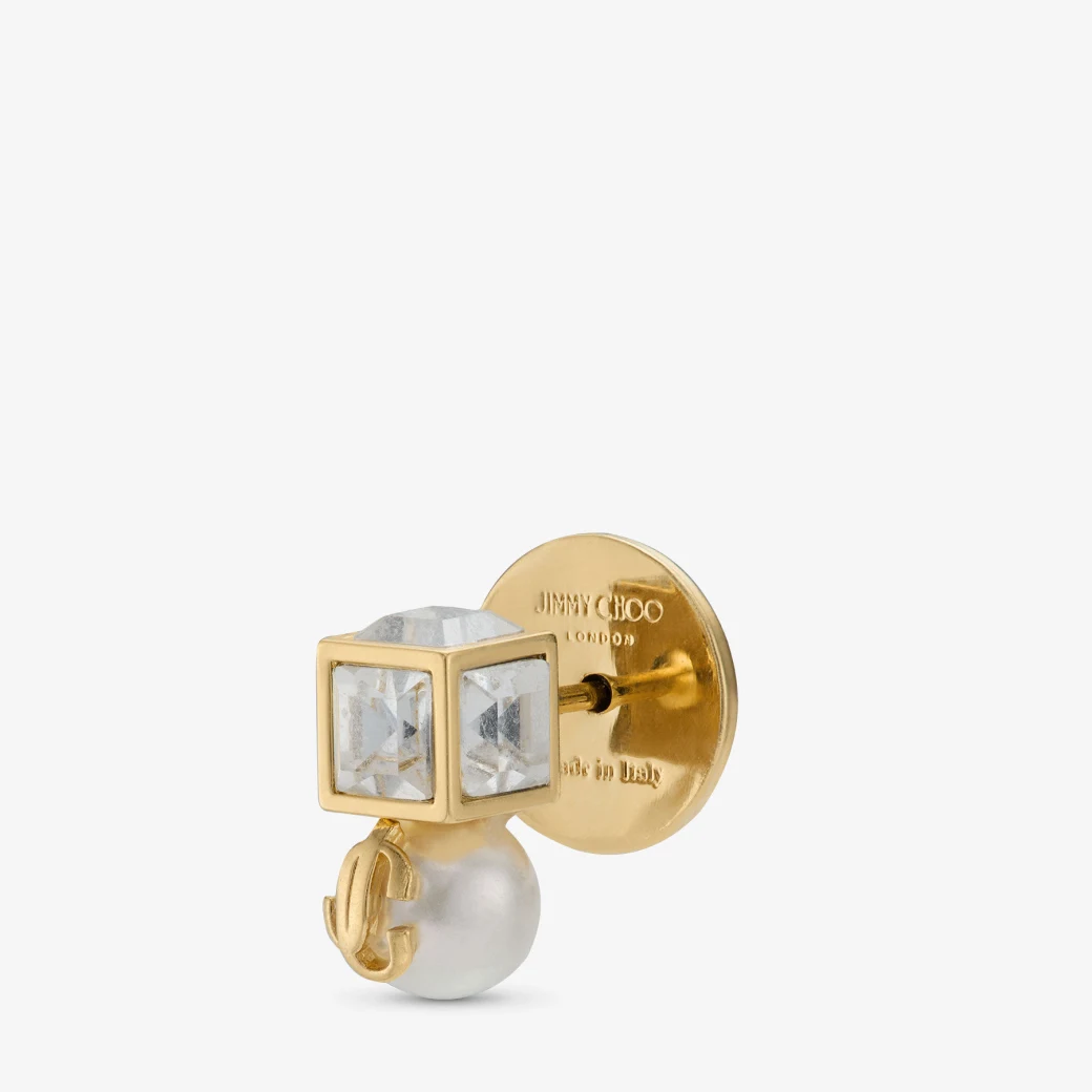 JC Pearl Cube Studs