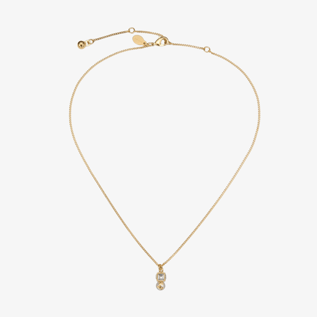 JC Pearl Cube Pendant