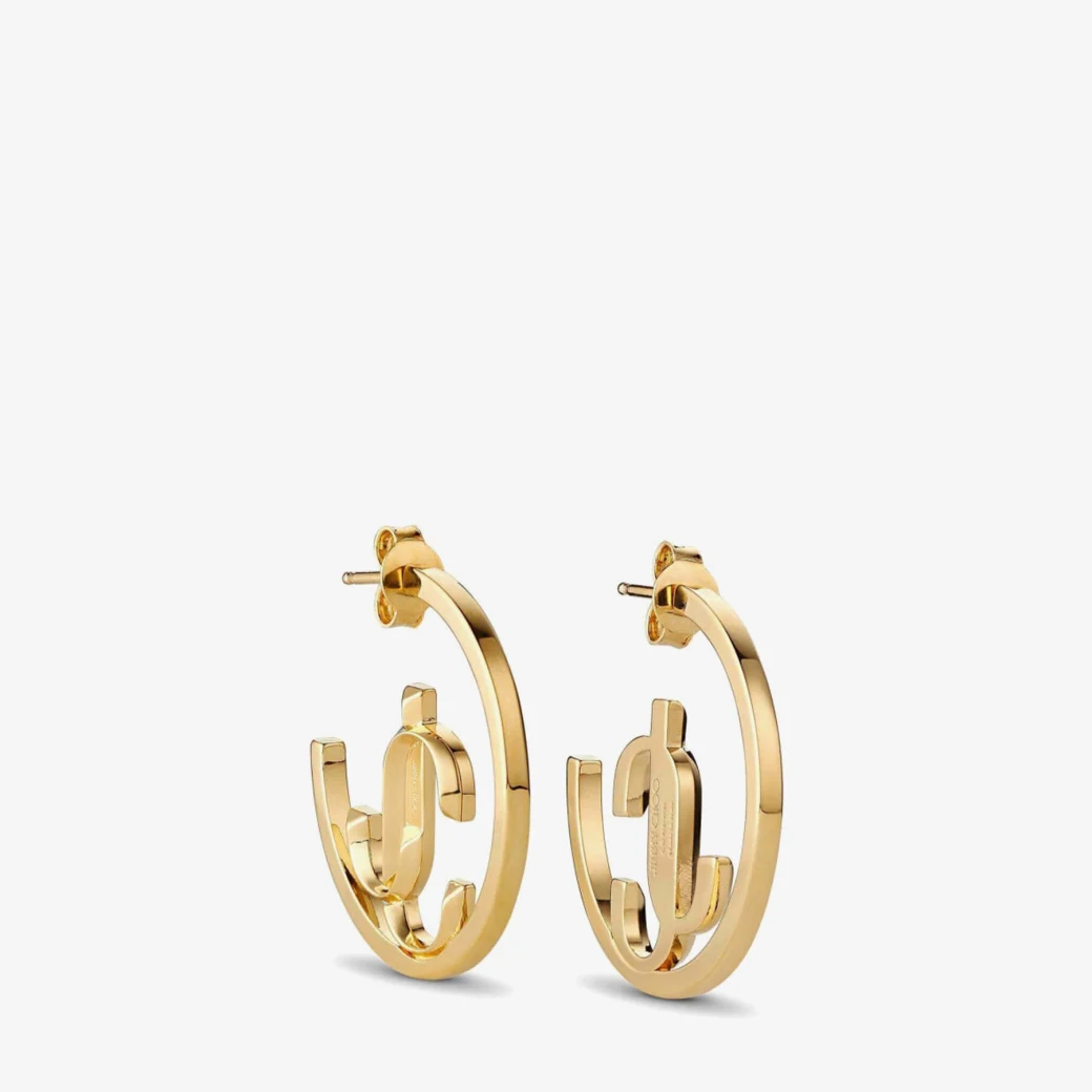 JC Monogram Hoops