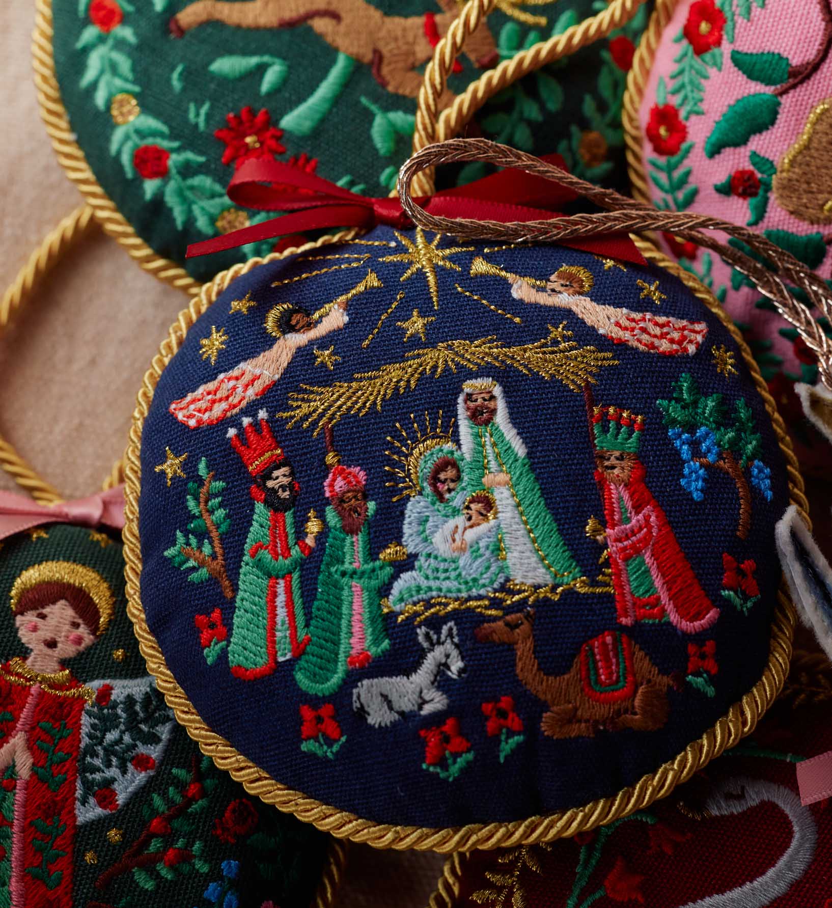 Embroidered Ornament - Nativity