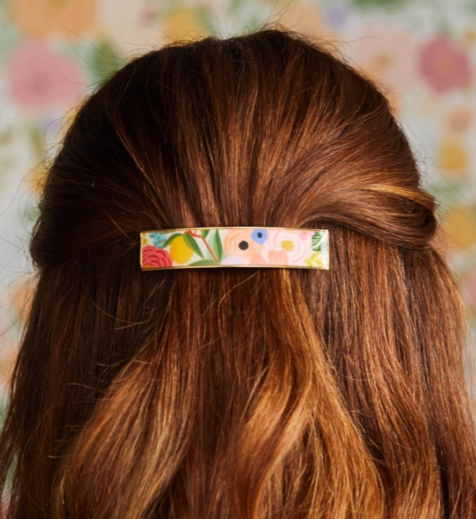 Enamel Hair Clip - Garden Party
