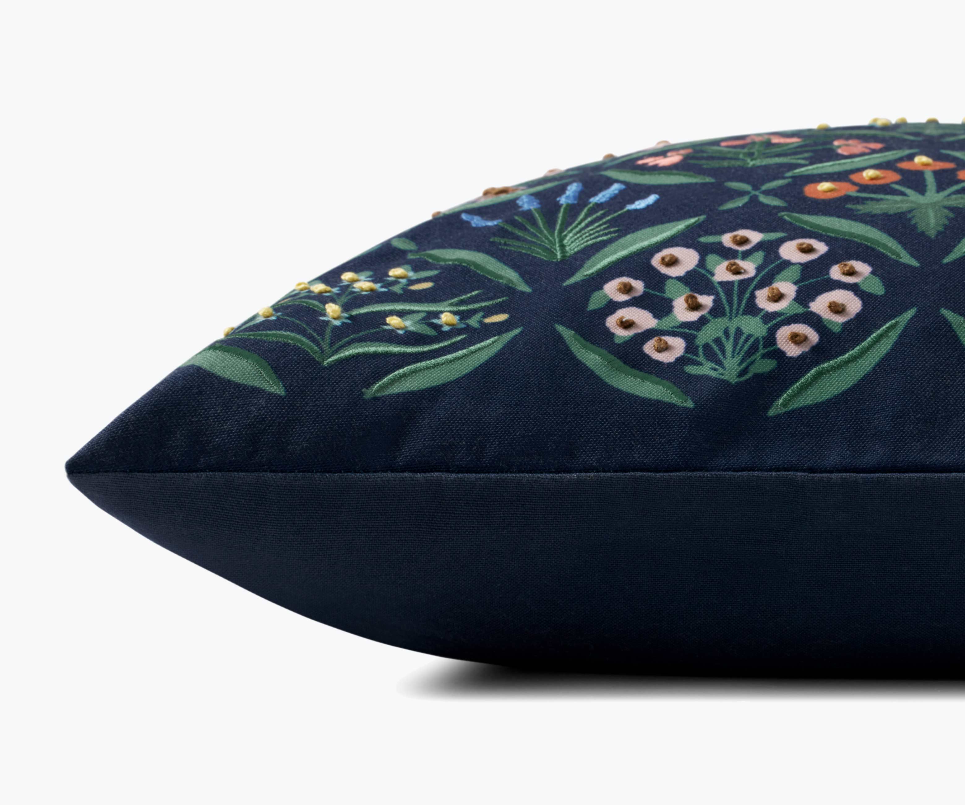 Estee Embroidered Pillow - Navy
