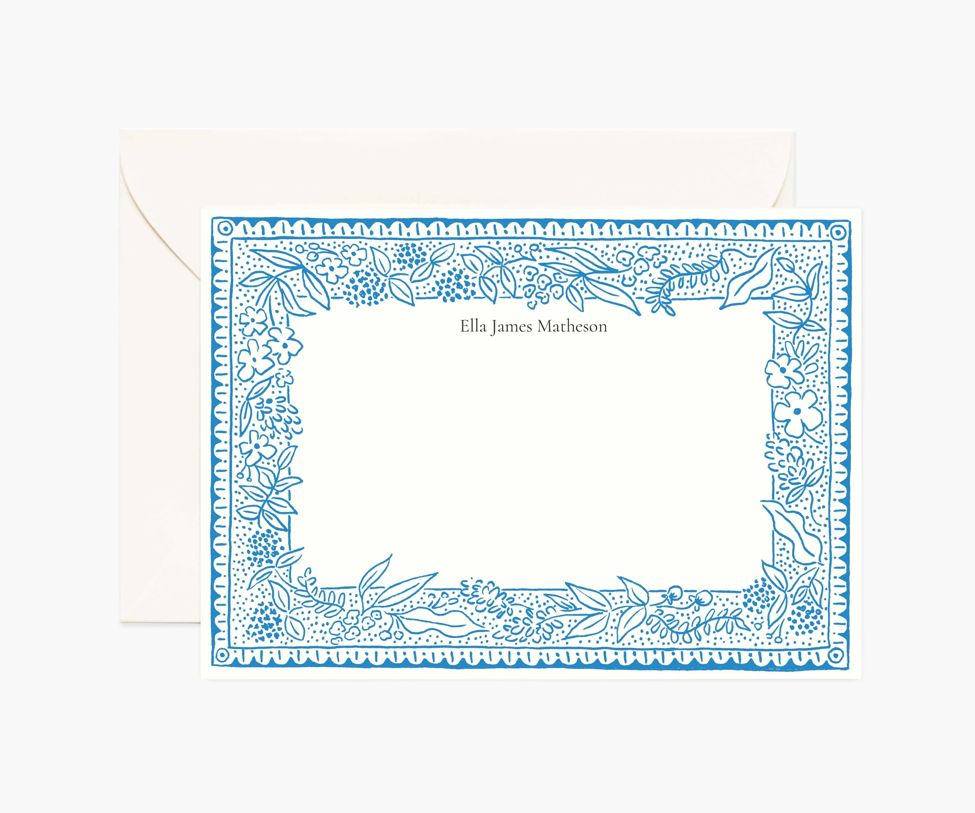 Floral Personalized Stationery  - Delft