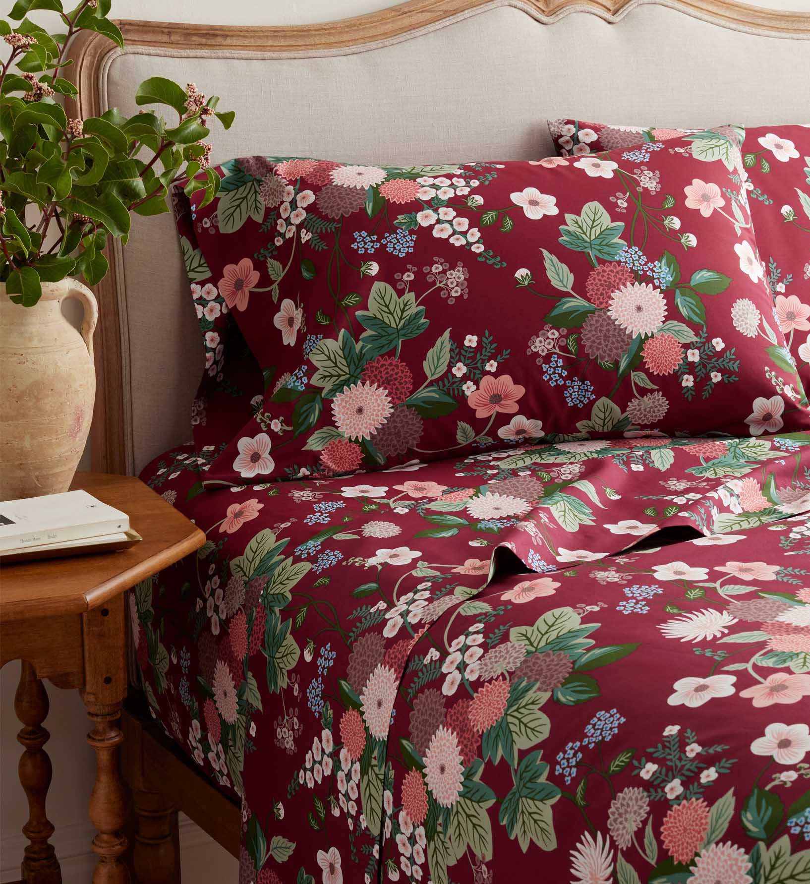 Percale Pillowcases - Dahlia Merlot