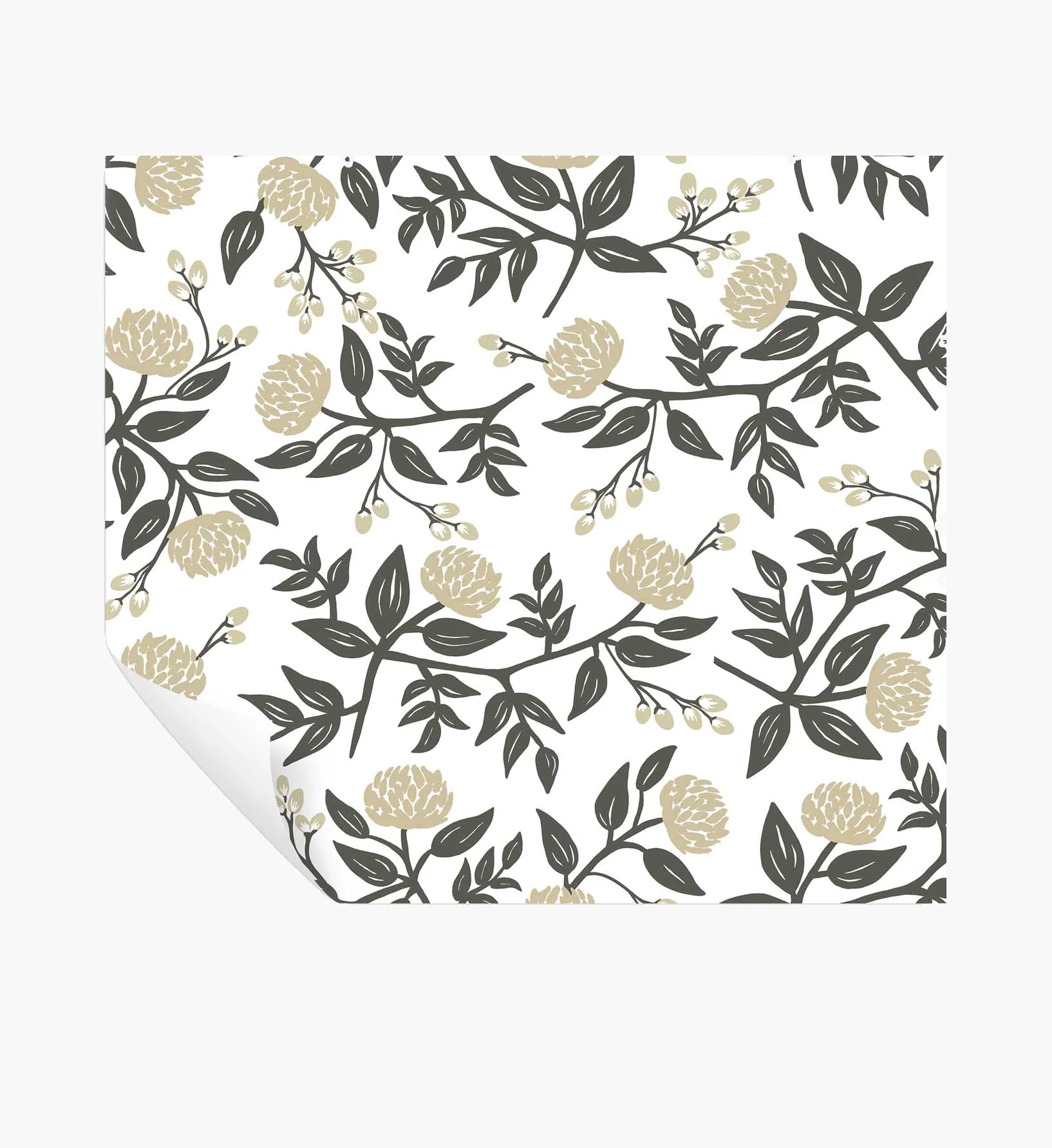 Peonies Peel & Stick Wallpaper - White