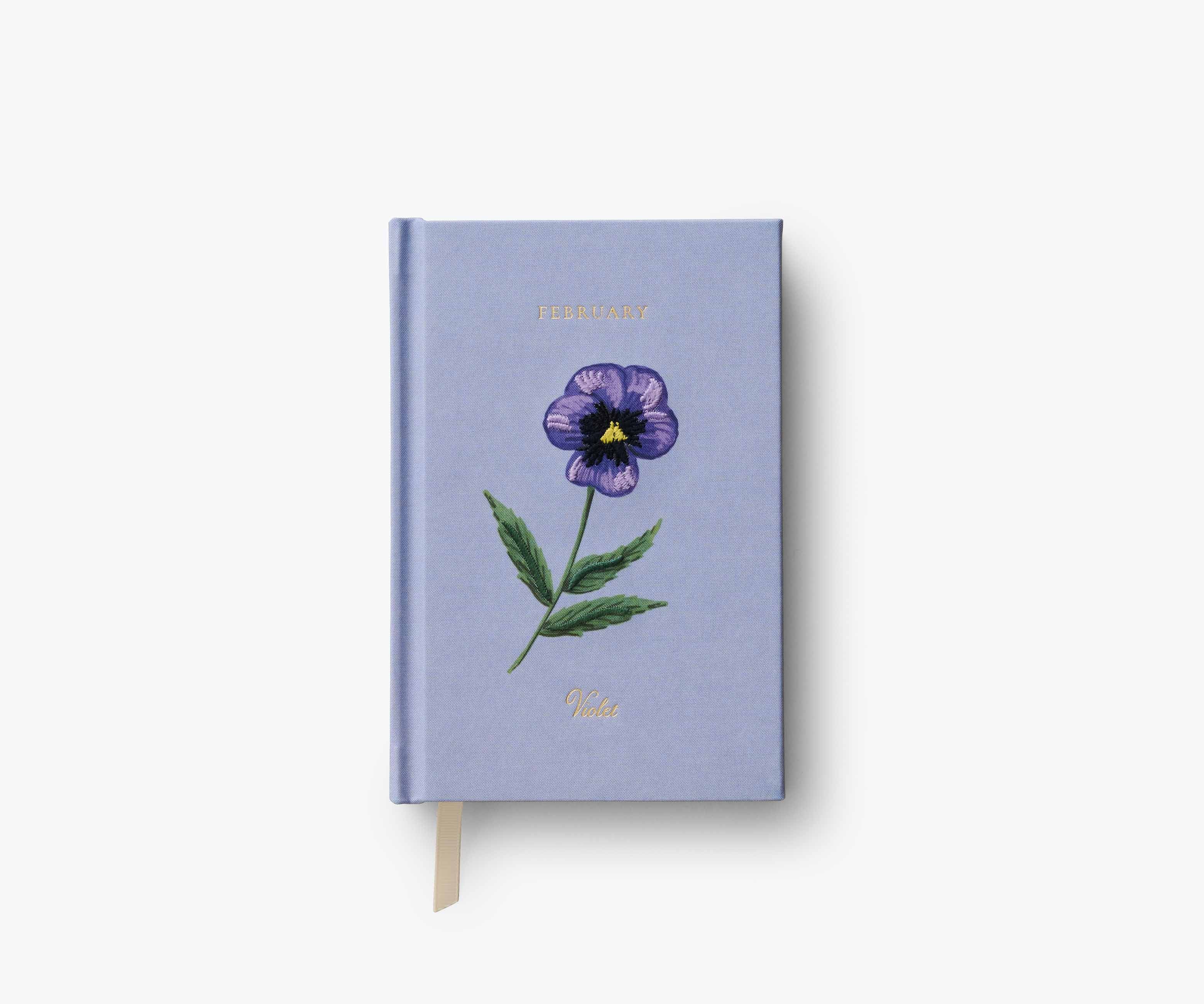 Birth Month Mini Embroidered Journal - February