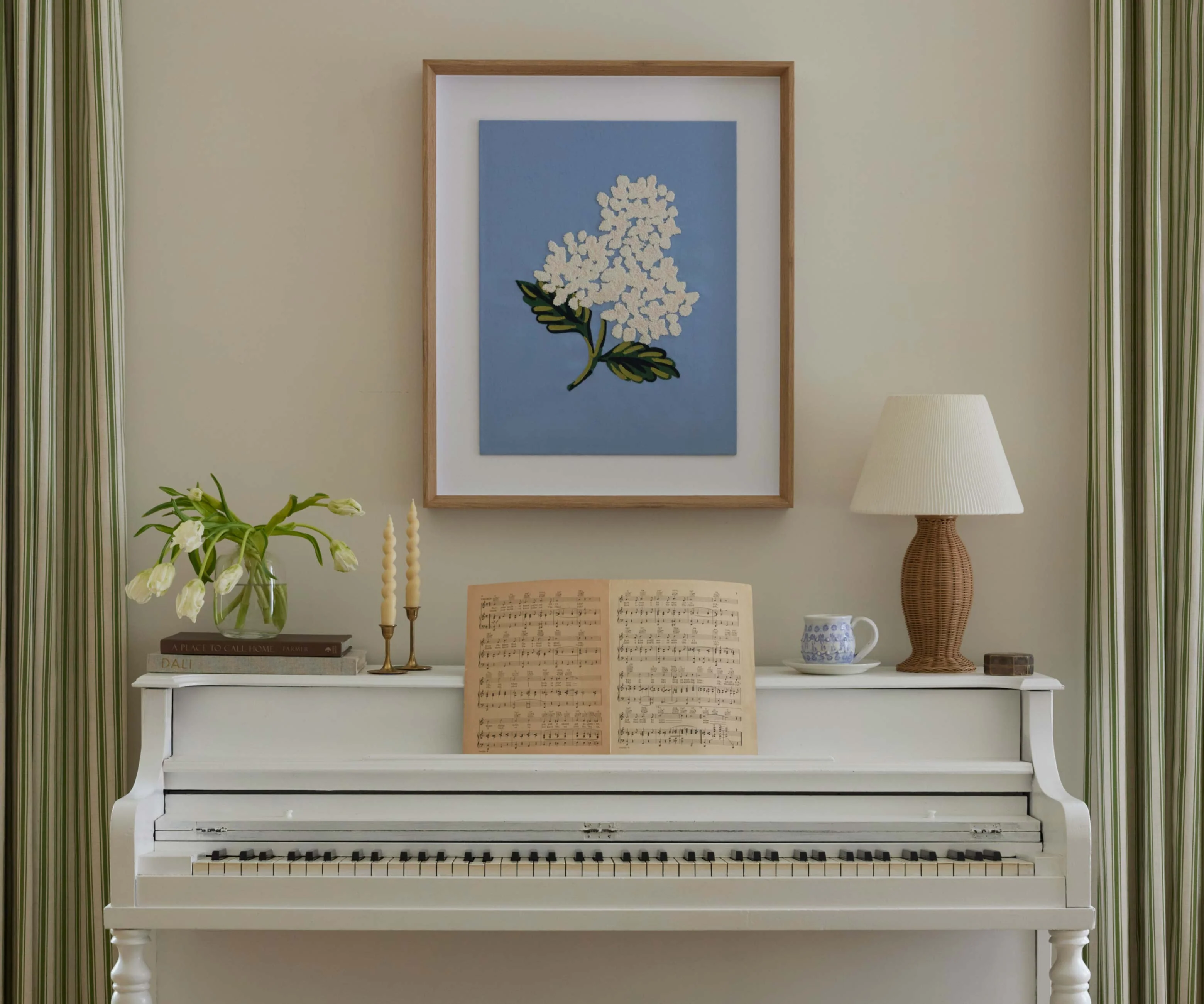 Framed Wall Art - Hydrangea Blue