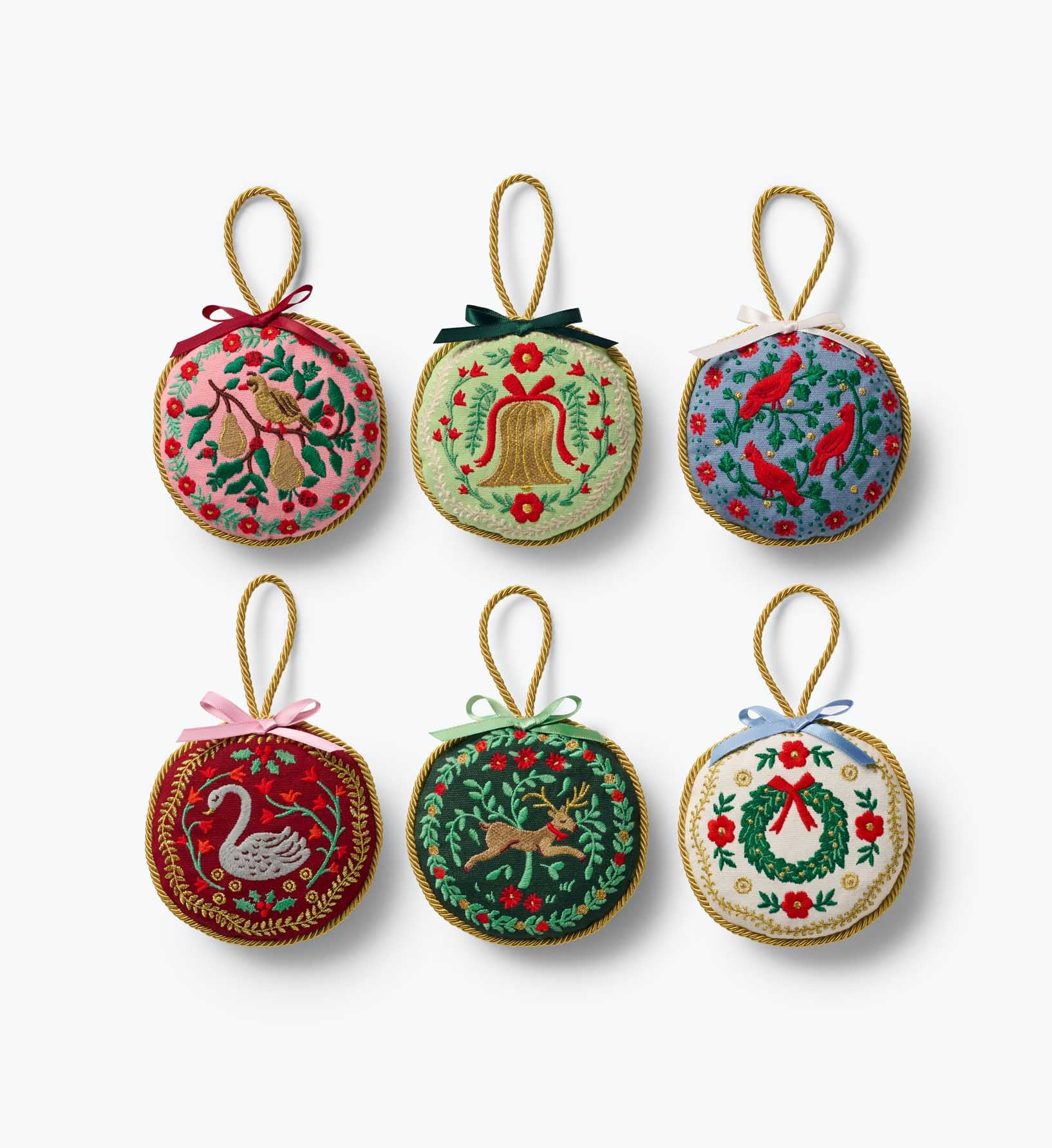Embroidered Ornament Set - Christmastide