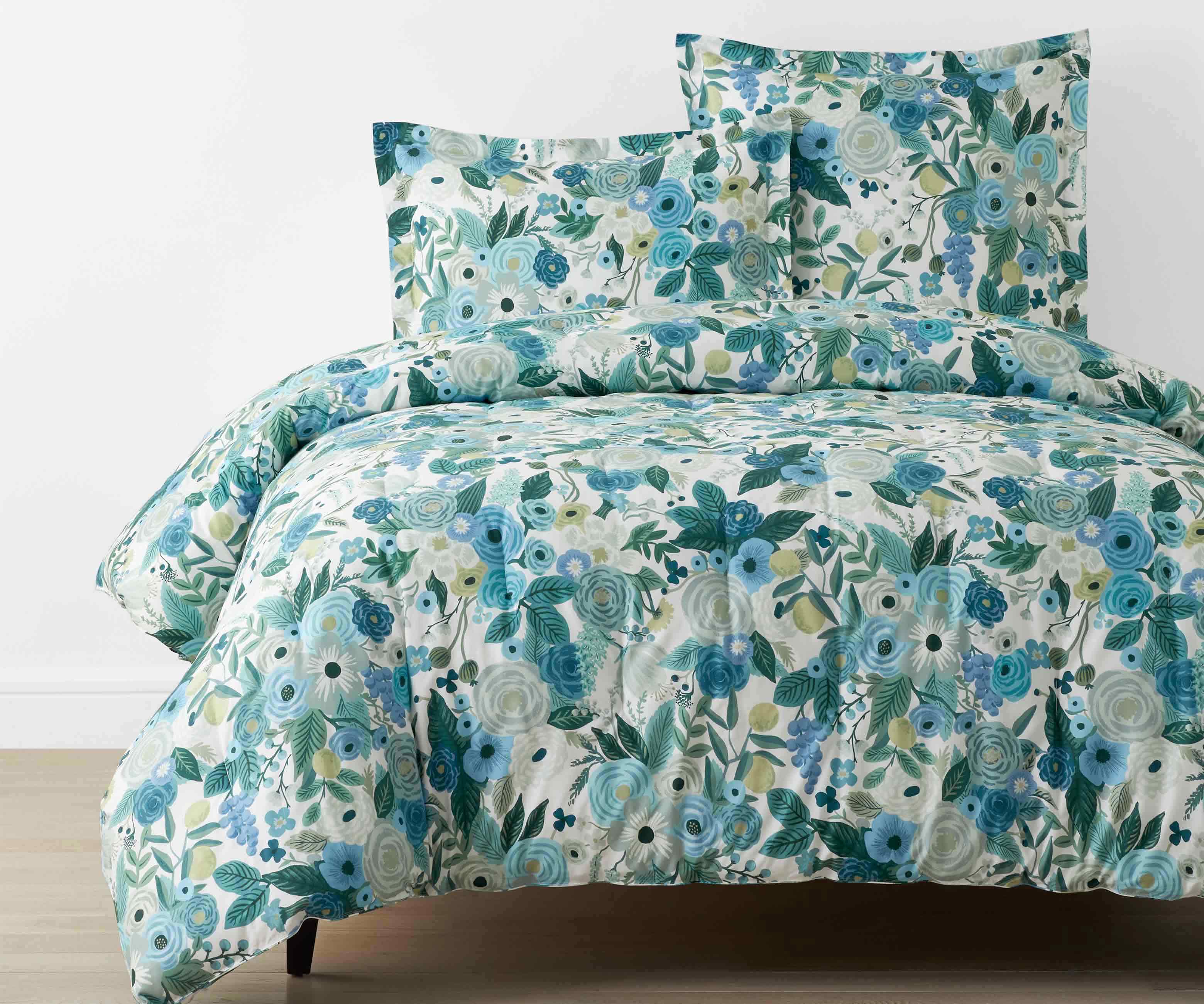 Percale Comforter - Garden Party Blue