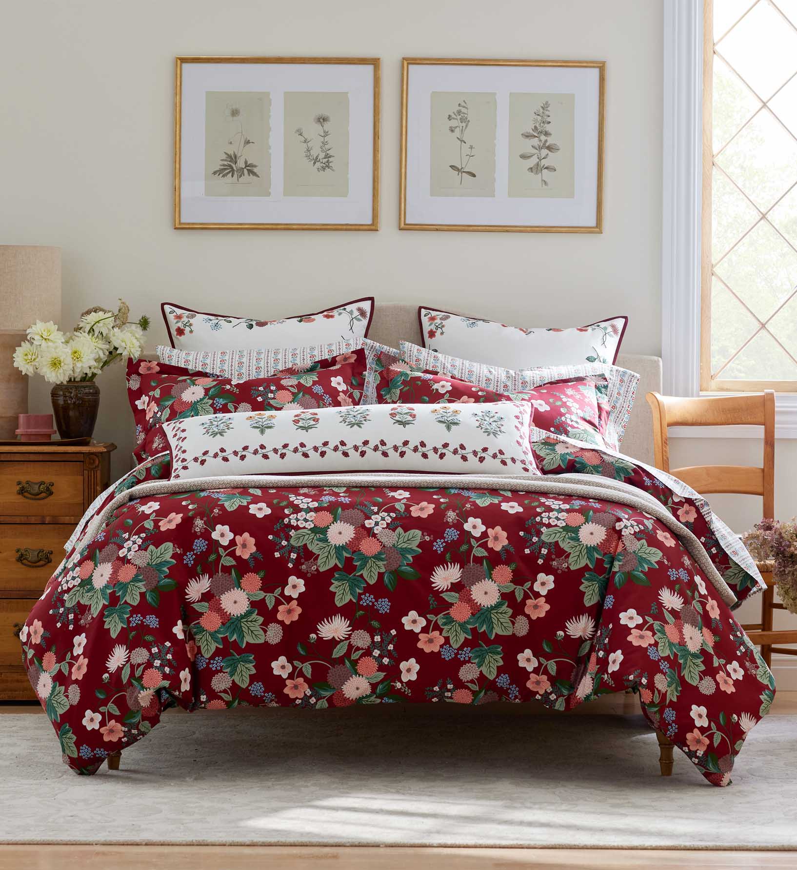 Percale Duvet Cover - Dahlia Merlot