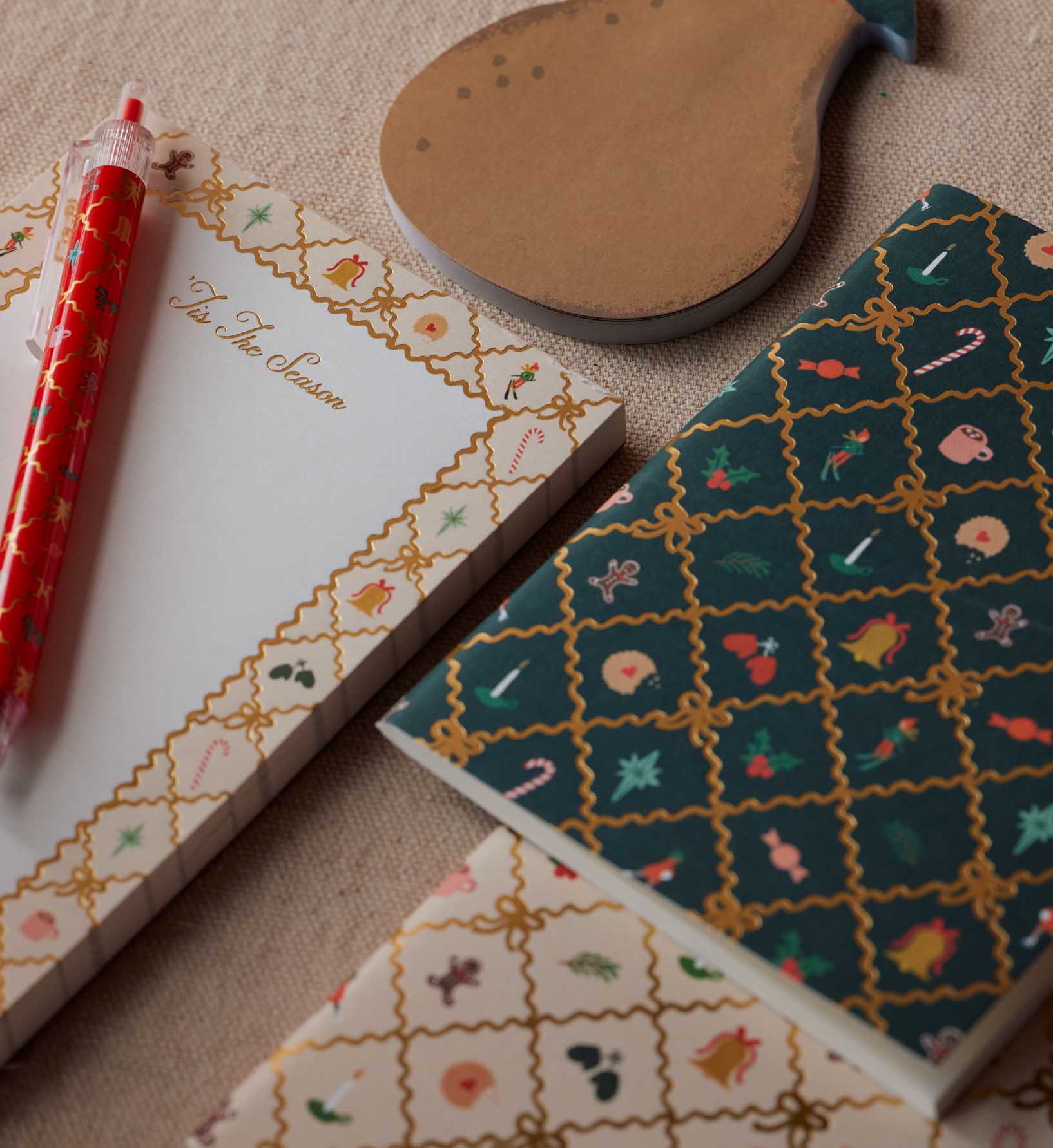 Pocket Notebook Set - Holiday Argyle