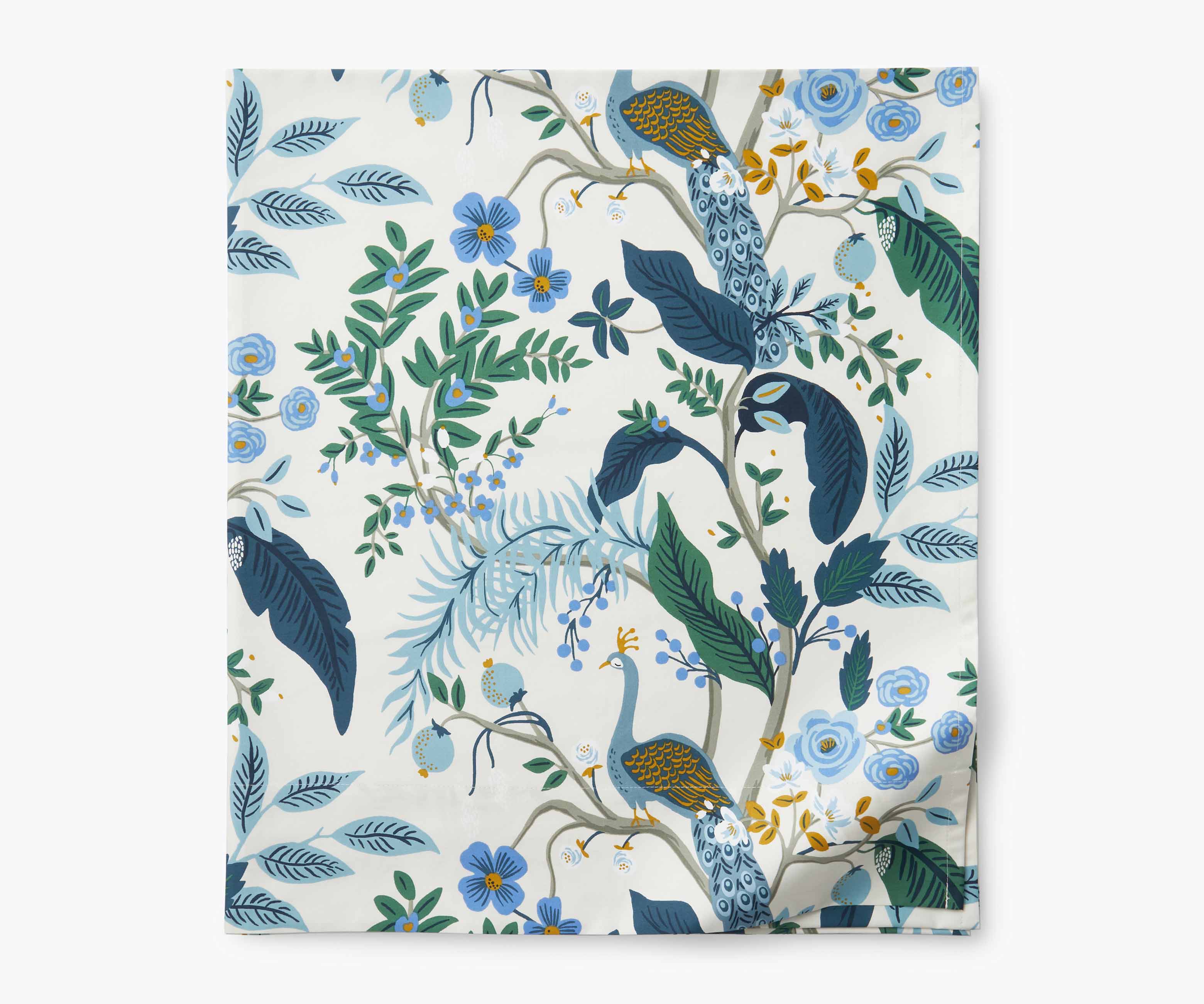 Sateen Flat Sheet - Peacock Ivory