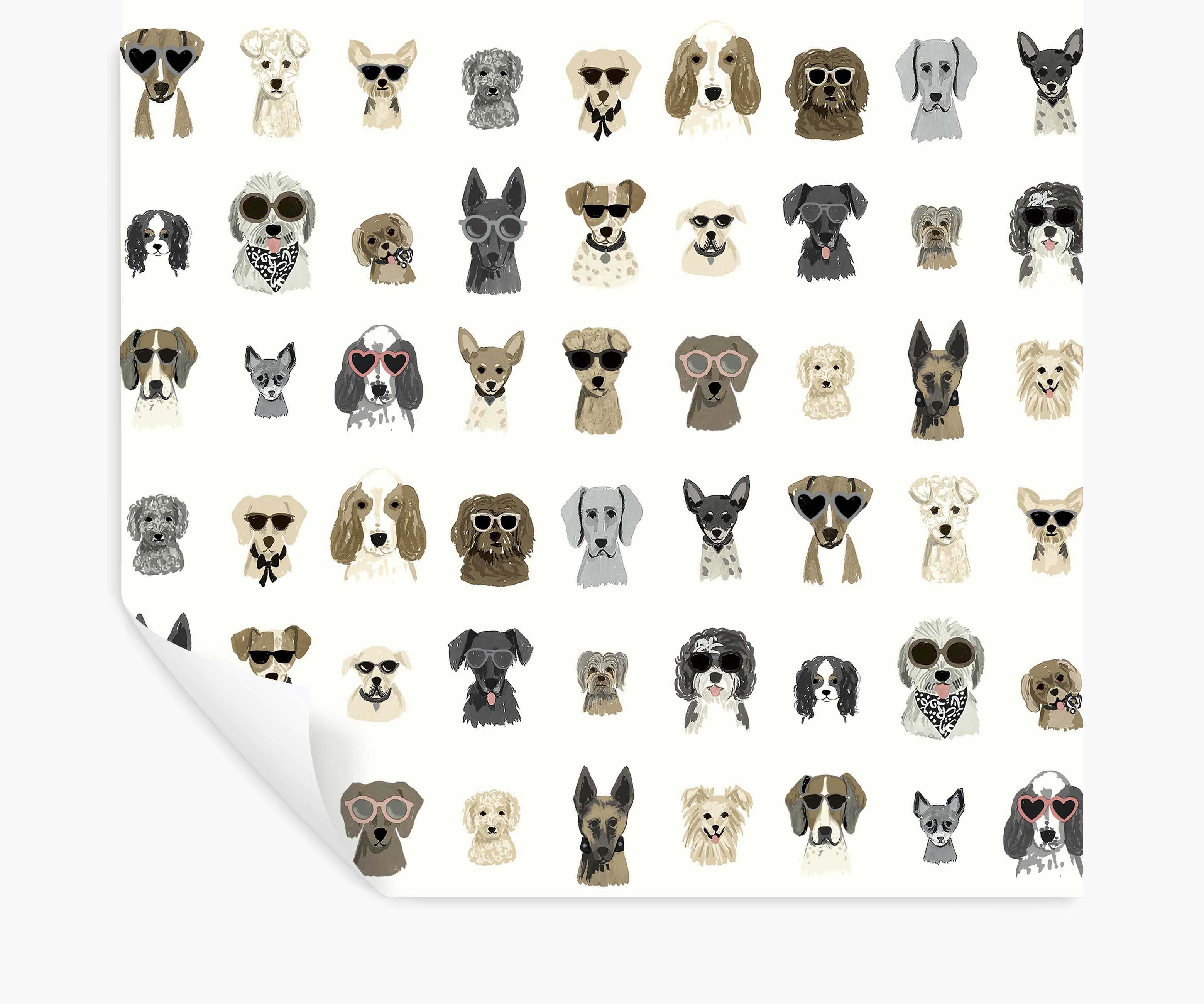 Dog Days Peel & Stick Wallpaper - Grey