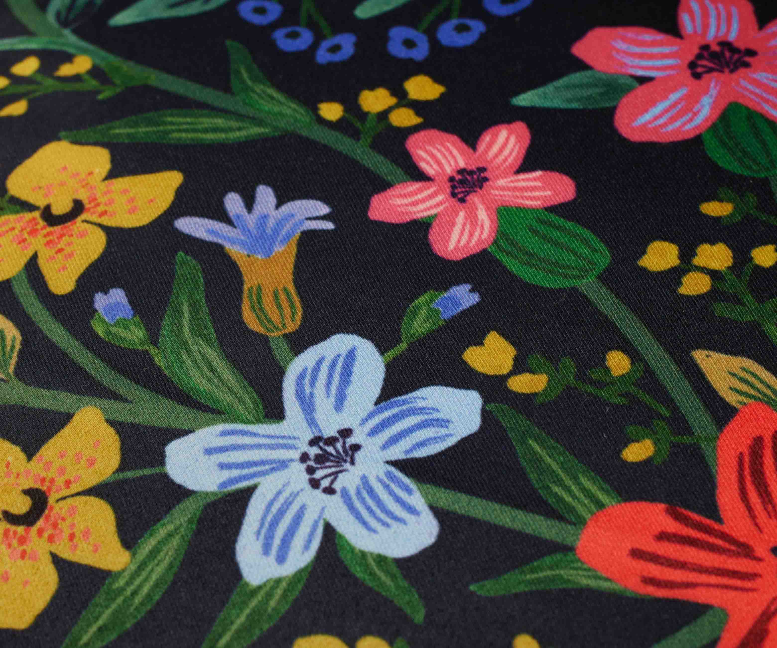 Floral Medallion Printed Pillow - Navy