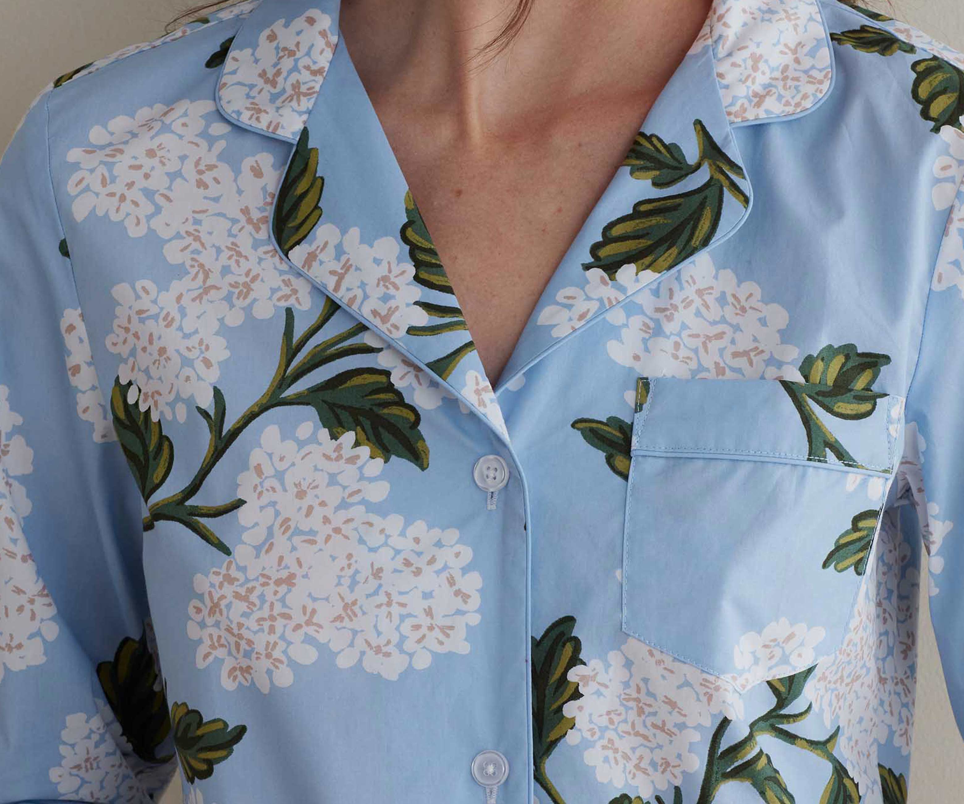 Poplin Nightshirt - Hydrangea