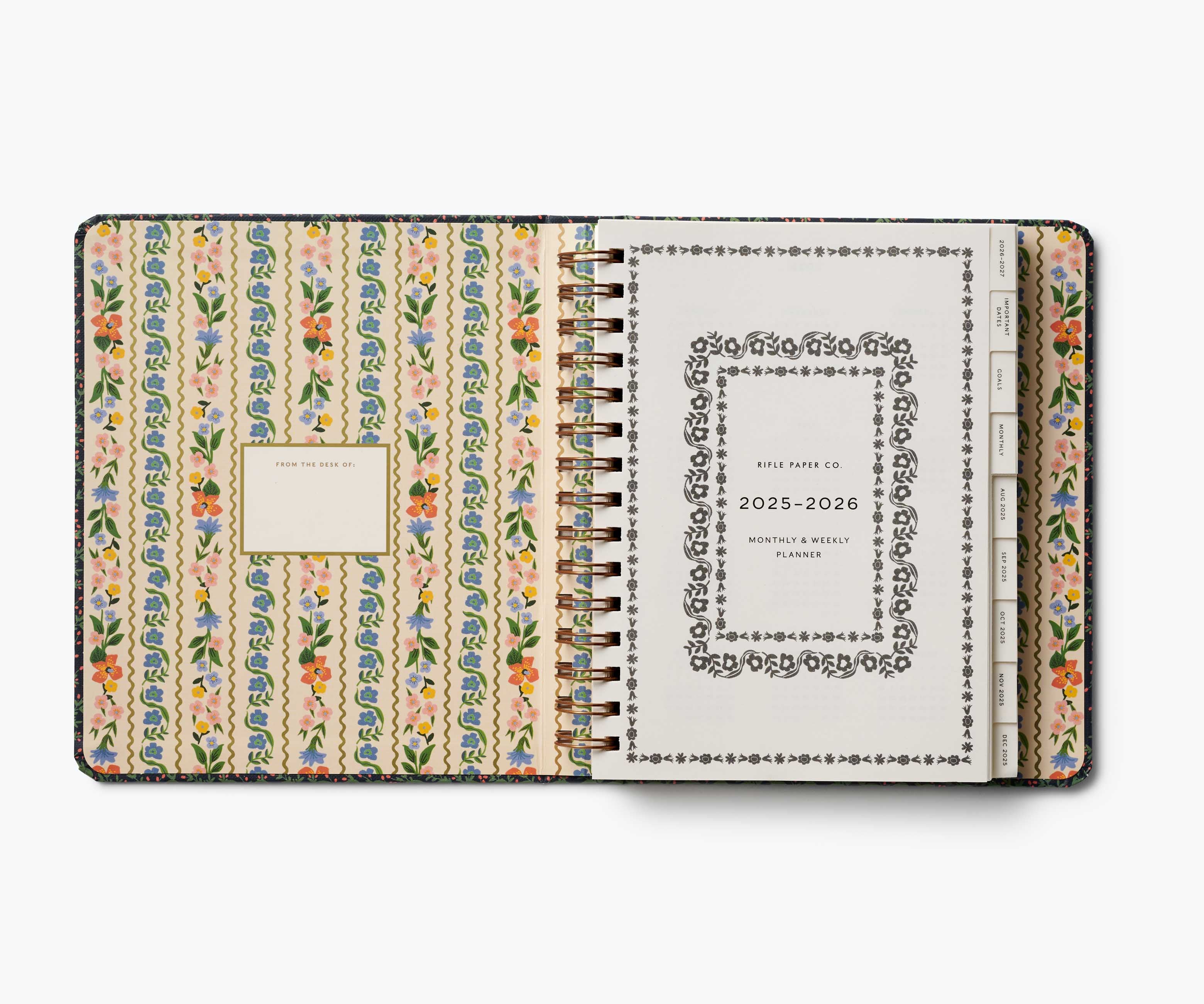 2025-2026 17-Month Academic Covered Spiral Planner - Wildwood