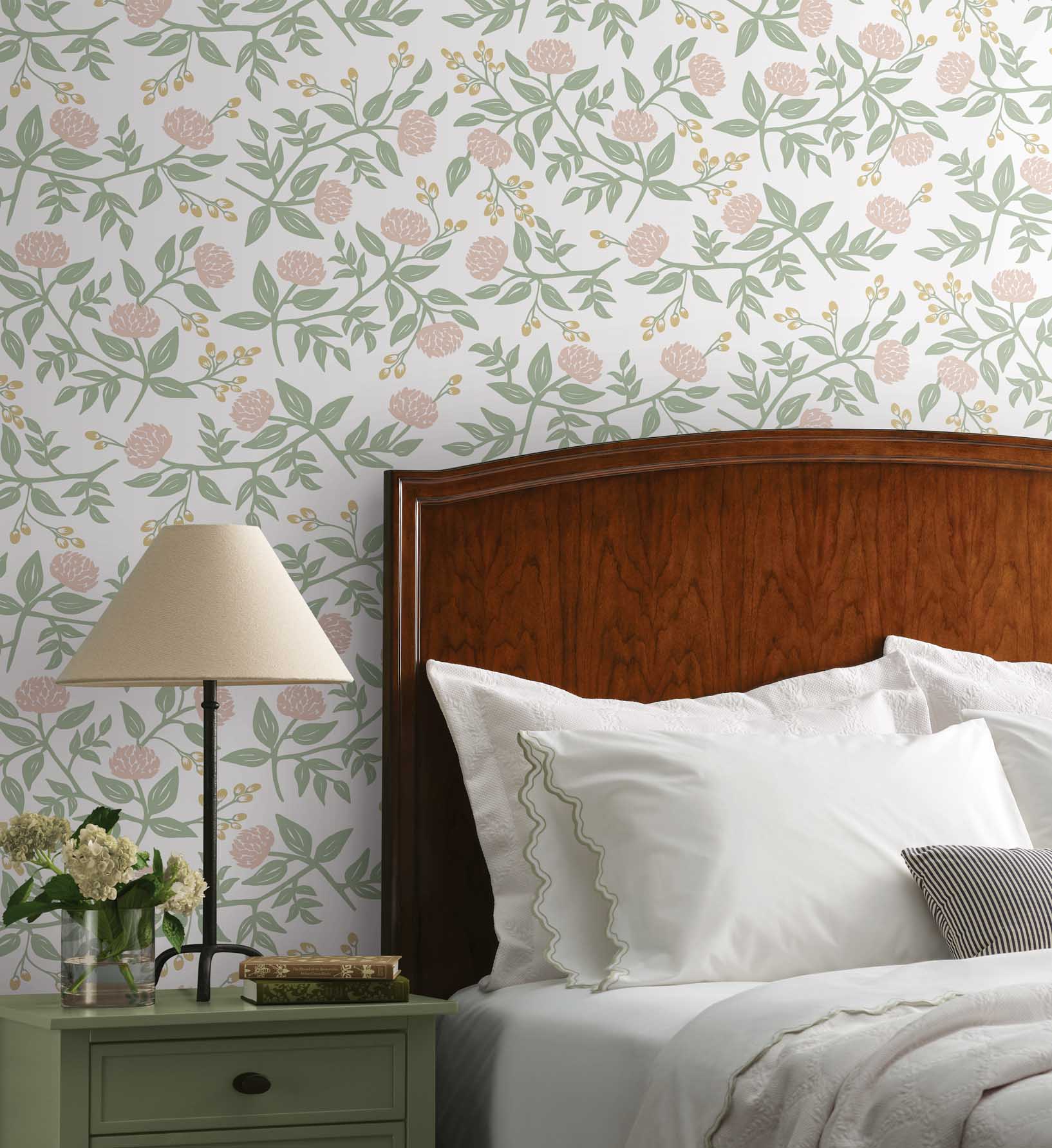 Peonies Peel & Stick Wallpaper - Blush
