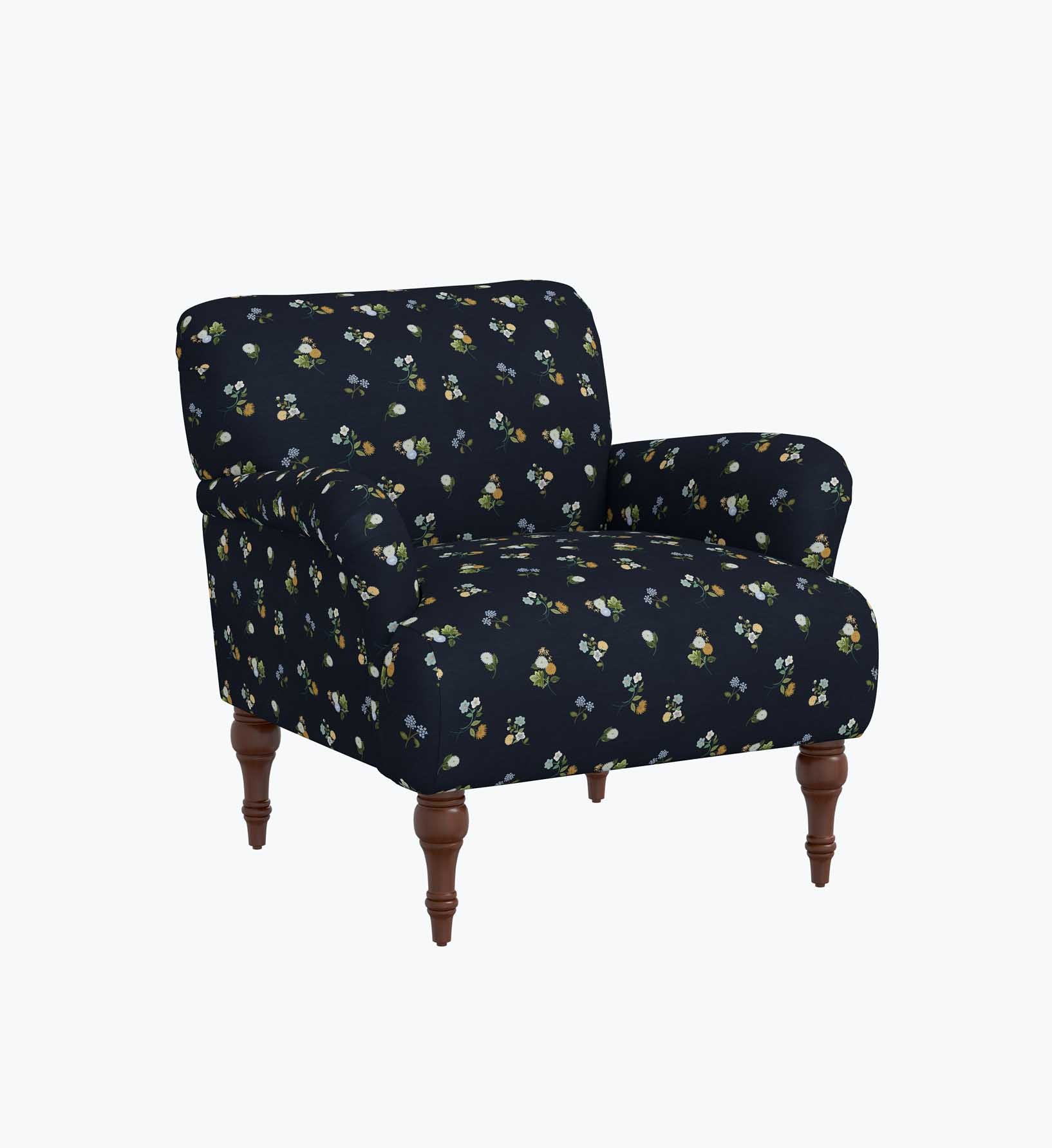 Bristol Armchair - Ditsy Dahlia Navy
