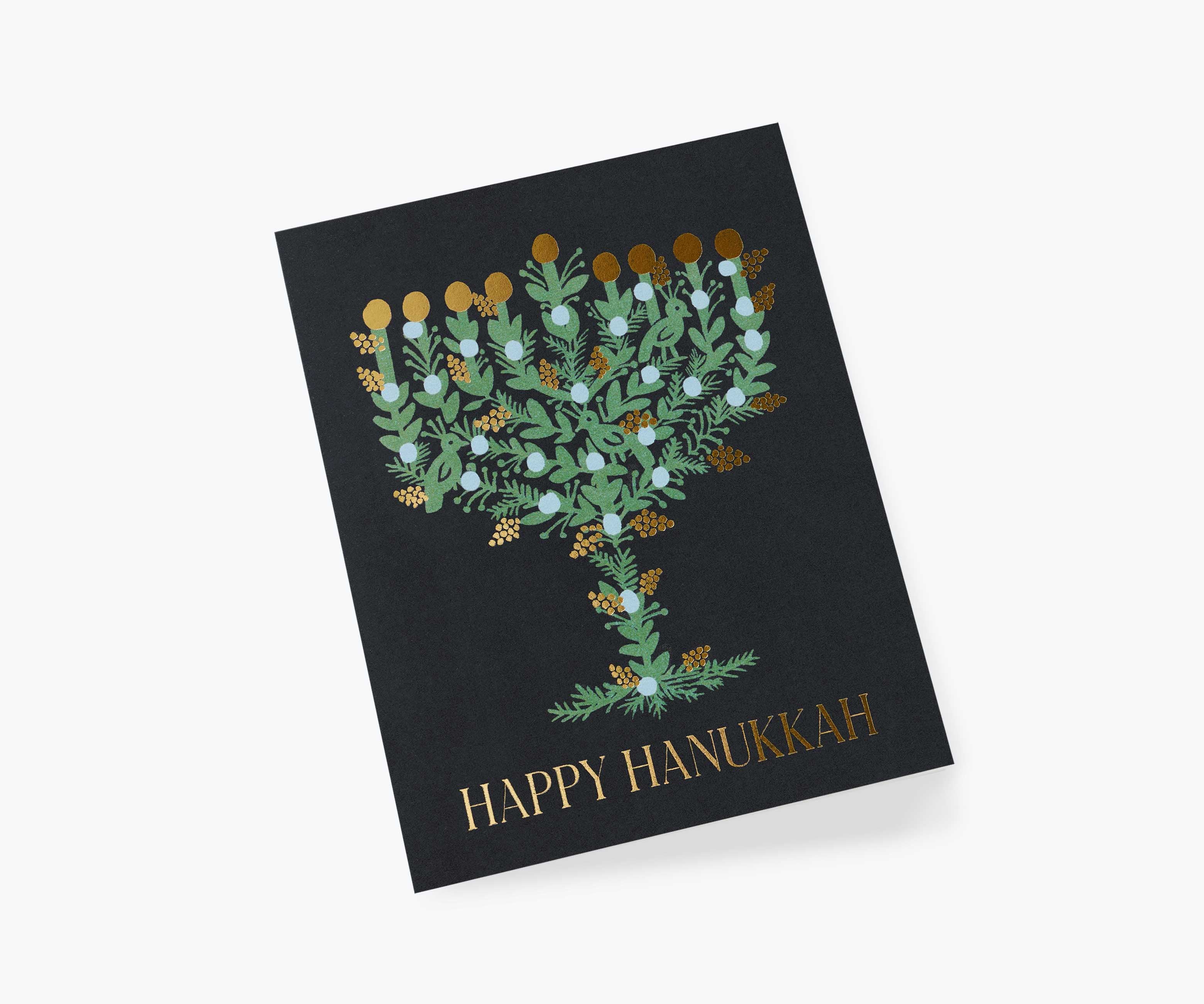 Laurel Menorah Greeting Card